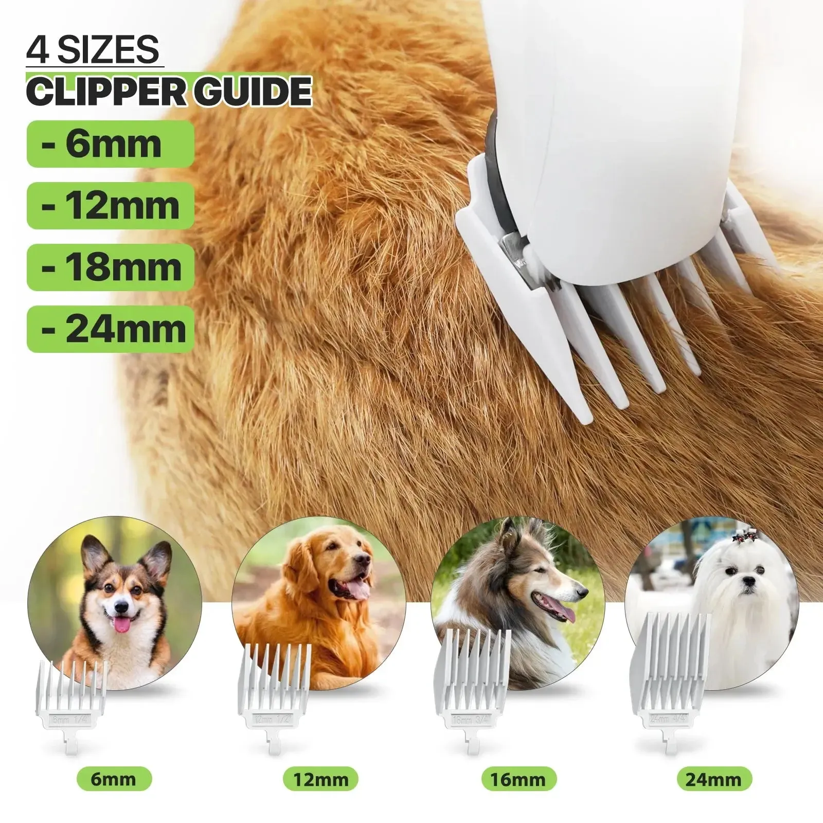 Pet Grooming Kit & Vacuum Suction 99% Pet Hair, Dog Grooming Kit with 6 Professional Grooming Shedding Tools for Dogs Cats and Other Animals, Black