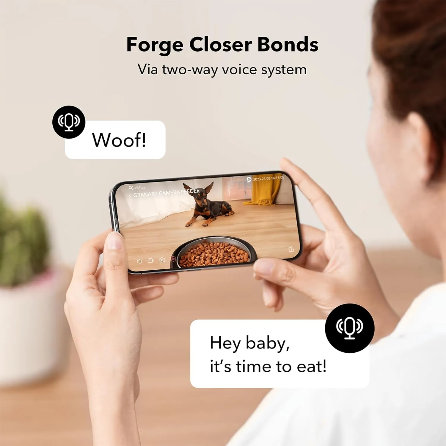 PETLIBRO Automatic Cat Feeder with Camera, 1080P HD Video with Night Vision, 5G WiFi Pet Feeder with 2-Way Audio, Low Food & Blockage Sensor, Motion & Sound Alerts for Cat & Dog Single Tray