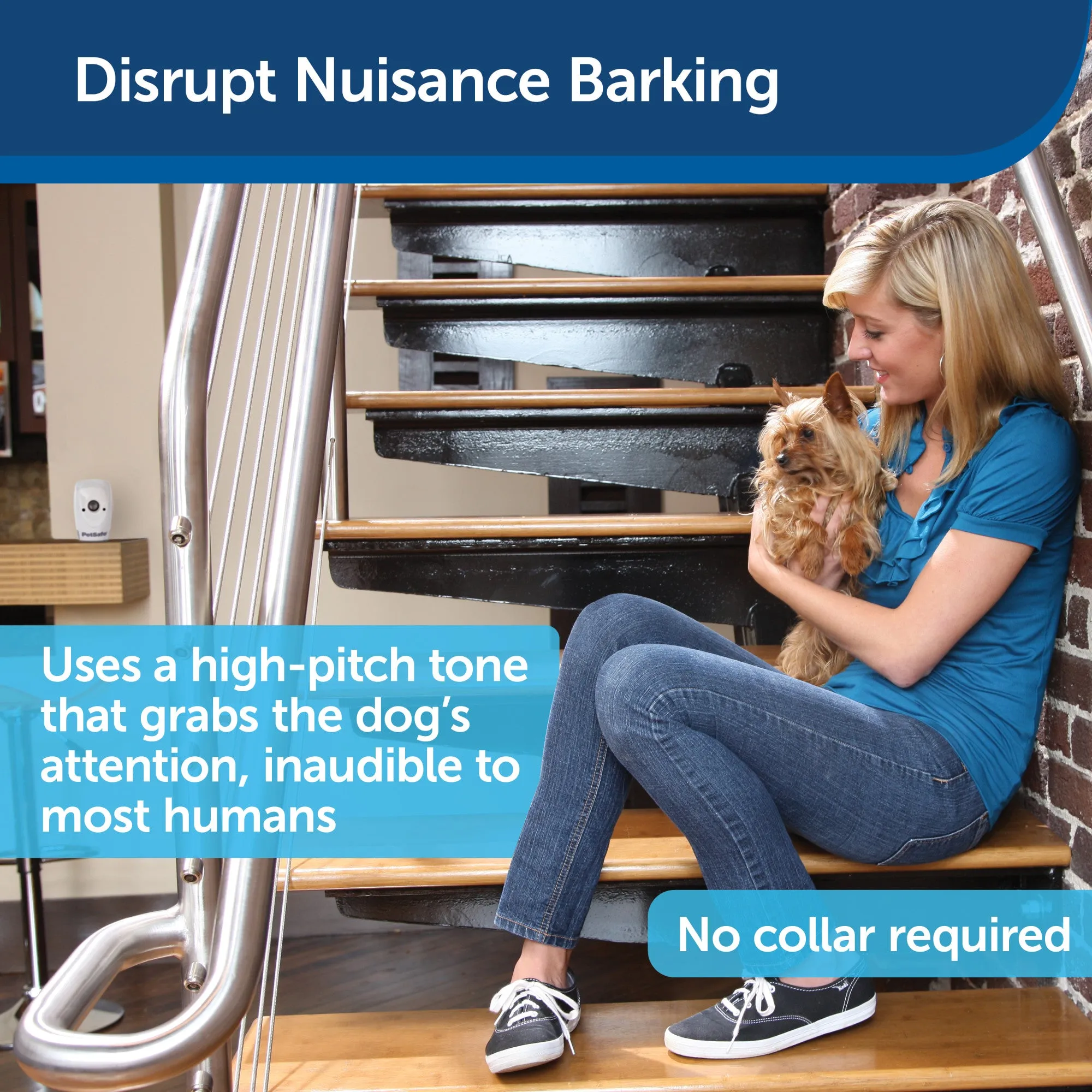 PetSafe Single Room Indoor Dog Bark Control - Ultrasonic Device to Deter Barking Dogs - No Collar Needed - Up to 25 ft Range - Automatic Anti-Bark Pet System