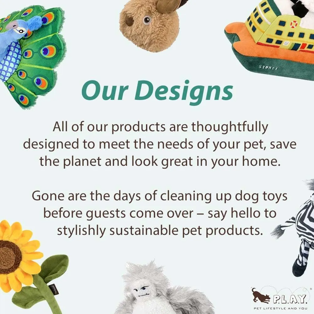 P.L.A.Y. Cute Cat Toys - Feline Frenzy Animal Critter Themed Catnip Filled Toy, Great for Adult Cats and Kittens - Machine Washable, Recycled Materials, Crinkles, Rattle (Hooti-Ful Owl, Set of 2)