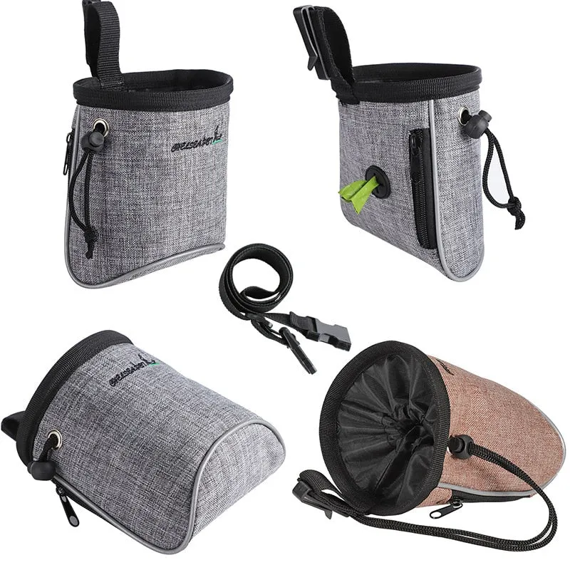 Portable Reflective Dog Training Treat Bag Detachable Dog Food Snack Bag
