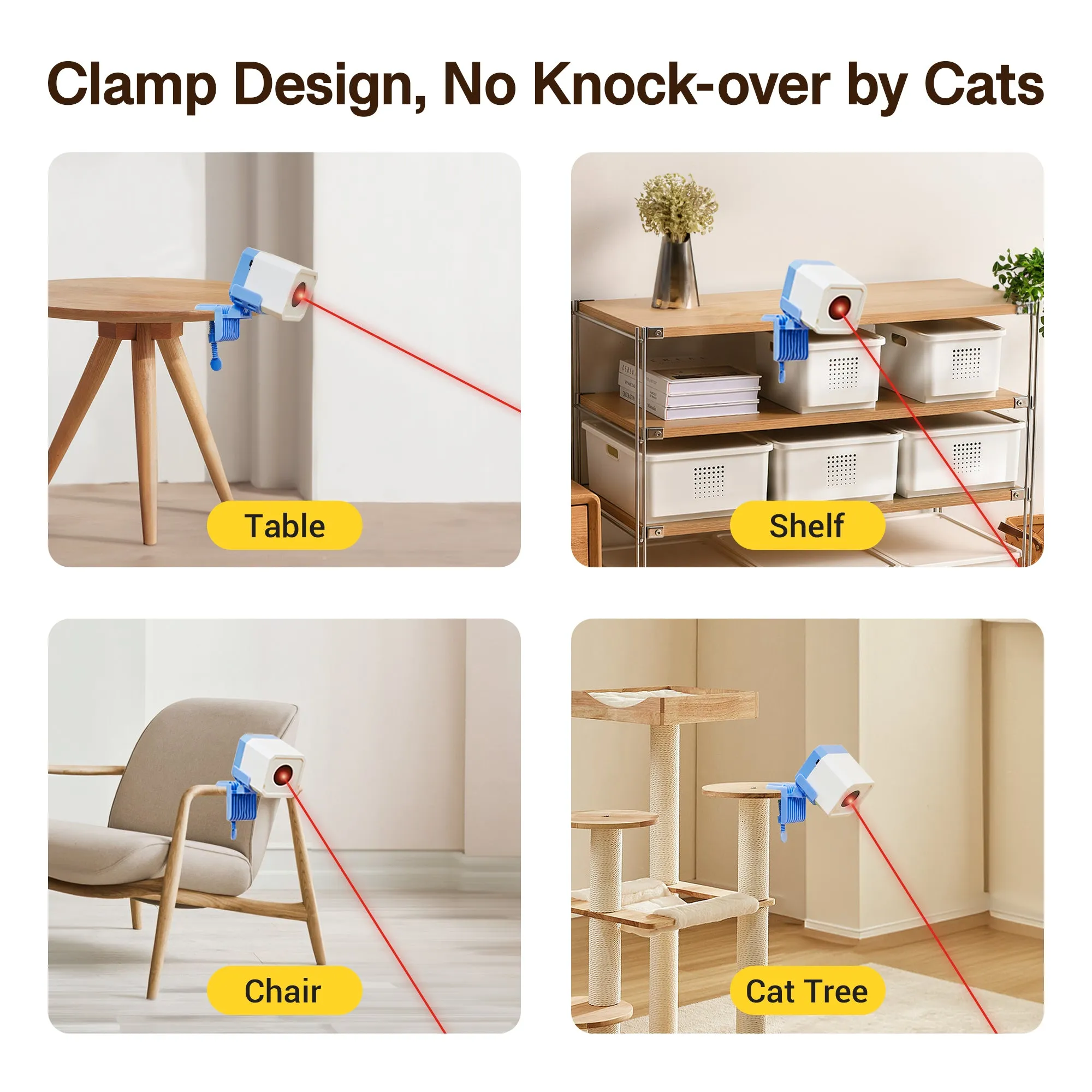 Potaroma Laser Cat Toys Automatic, Truly Random Laser,  Chargeable Kitten Toy