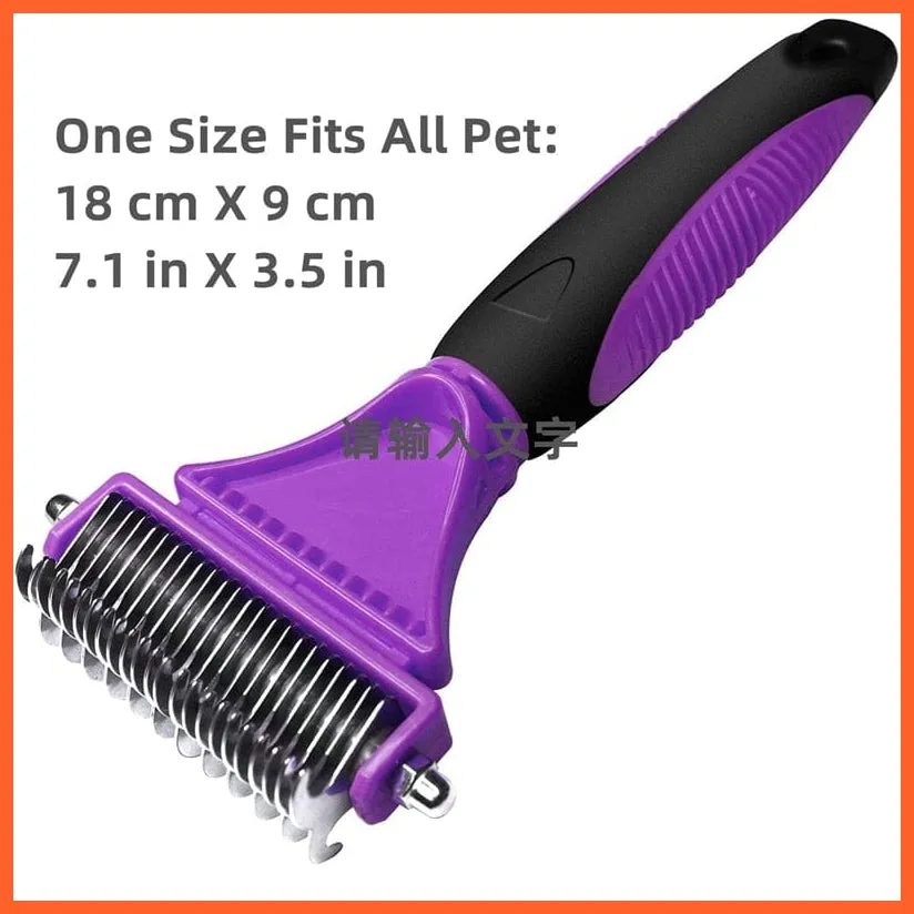 Pumpkin Self Cleaning Pet Brush For Shedding Dog Cat | Grooming Comb Removes Loose Underlayers And Tangled Hair