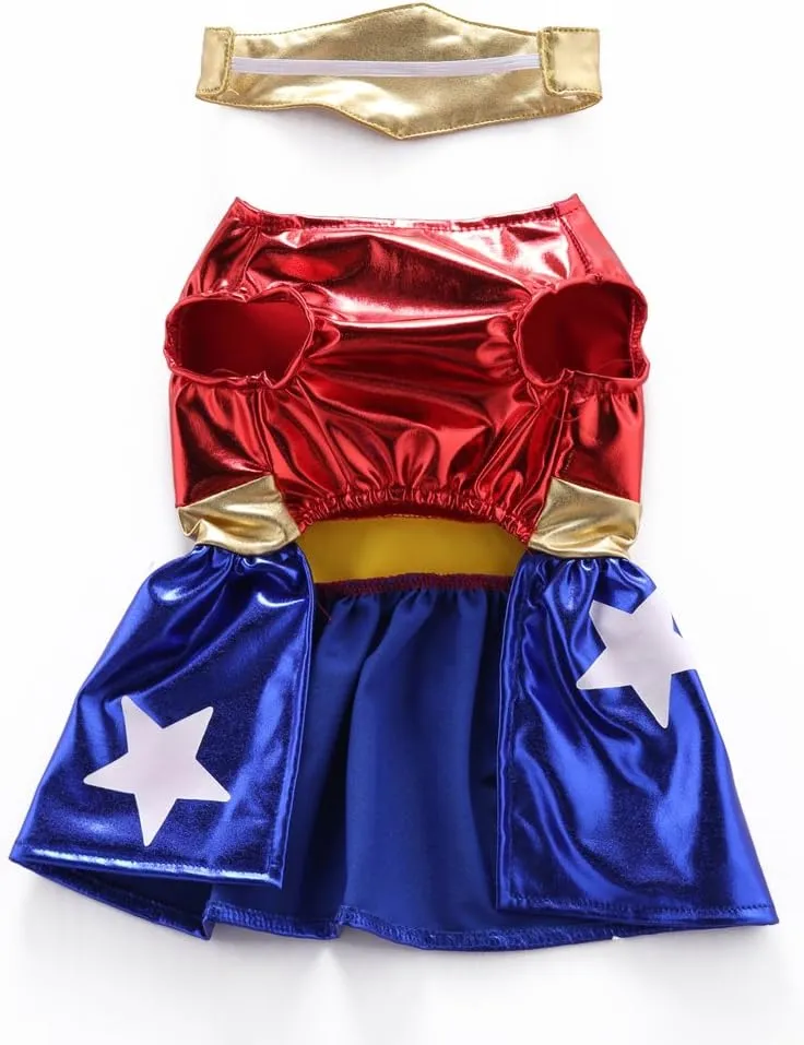 Puppy Cowboy Cheerleader Costume Halloween Christmas Funny Party Cosplay Clothes for Cat, Small Dog (X-Small, Cheerleader)