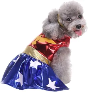 Puppy Cowboy Cheerleader Costume Halloween Christmas Funny Party Cosplay Clothes for Cat, Small Dog (X-Small, Cheerleader)