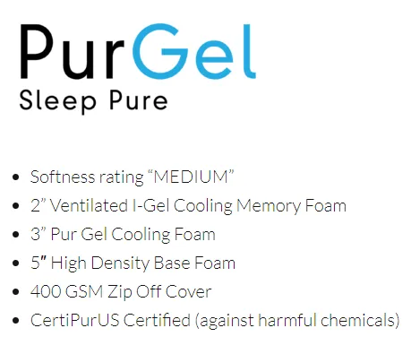 Pure Gel 10 XL Twin Mattress