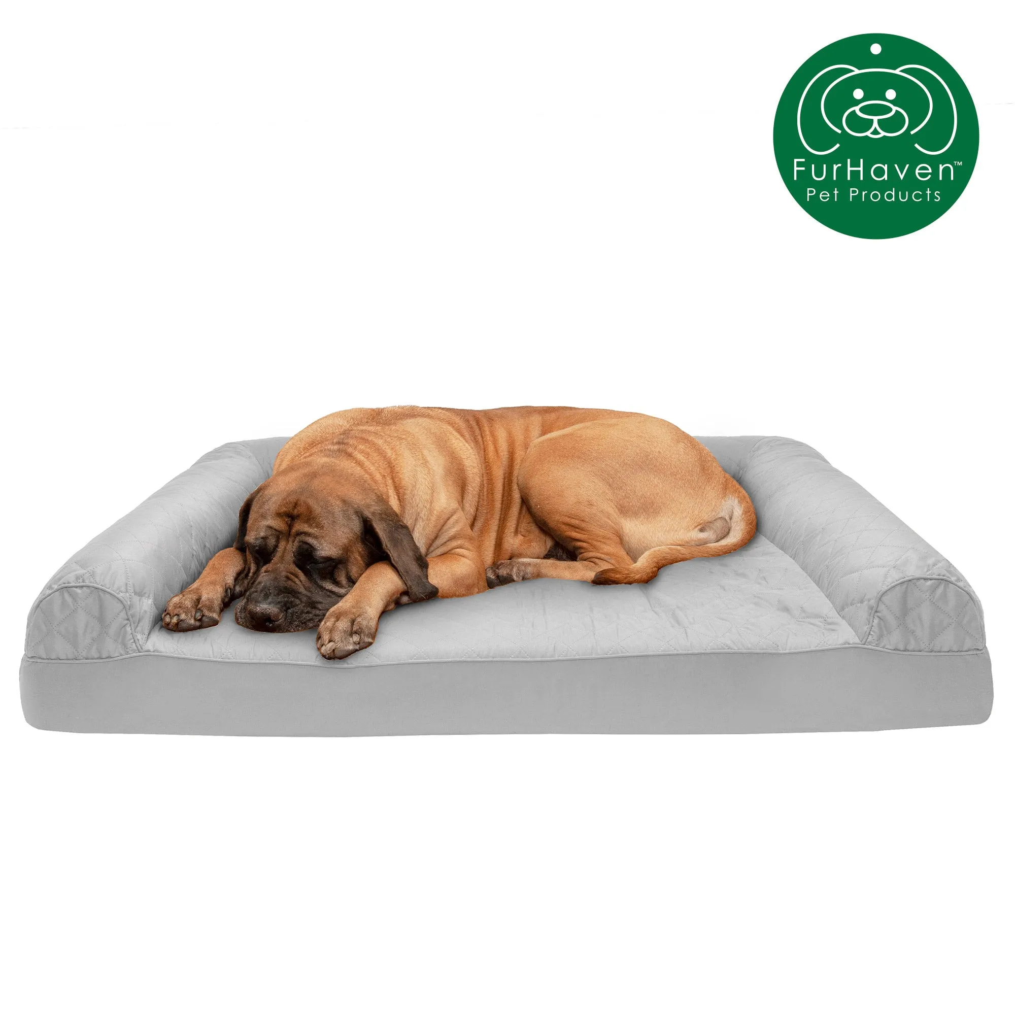 Quilted Memory Foam Sofa-Style Couch Pet Bed