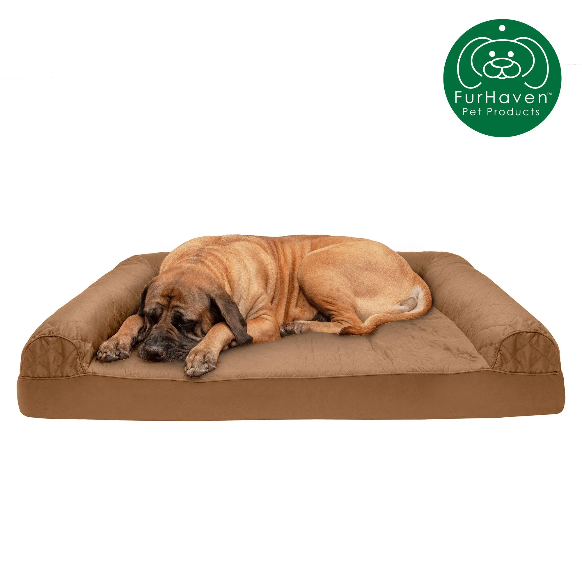 Quilted Memory Foam Sofa-Style Couch Pet Bed