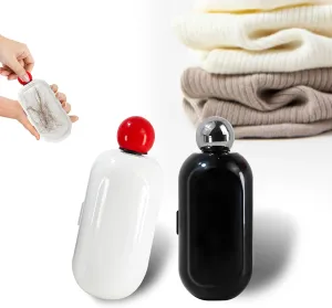 Reusable Sticky Roller, 2 In1 Washable Lint Remover, Reusable Mini Lint Roller Pet Hair Remover for Plush Hair, Dust, Fuzz Fur, Clothes,Pet Hair(1 Black 1 White)