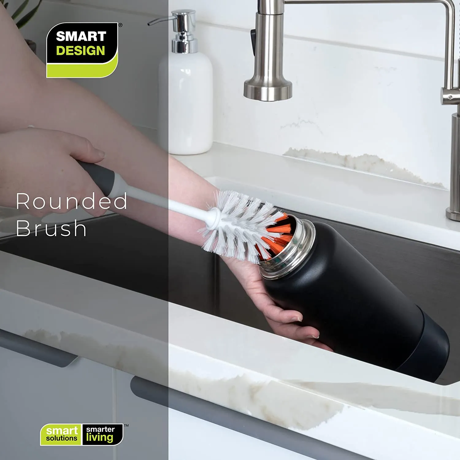 Rounded Bottle Brush with Non-Slip Handle