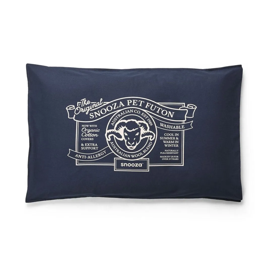 Snooza Organic Pet Futon Blue Dog Bed Mighty {)_(}