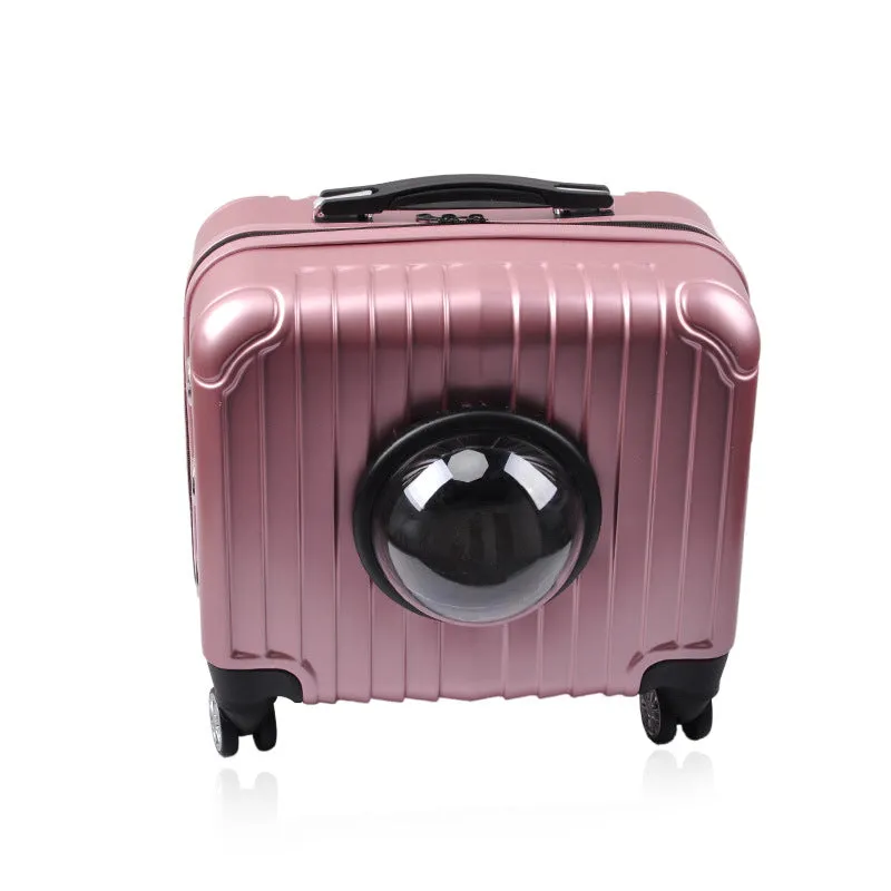 Space Capsule Pet Bubble Carrier Kitty Rolling Bag