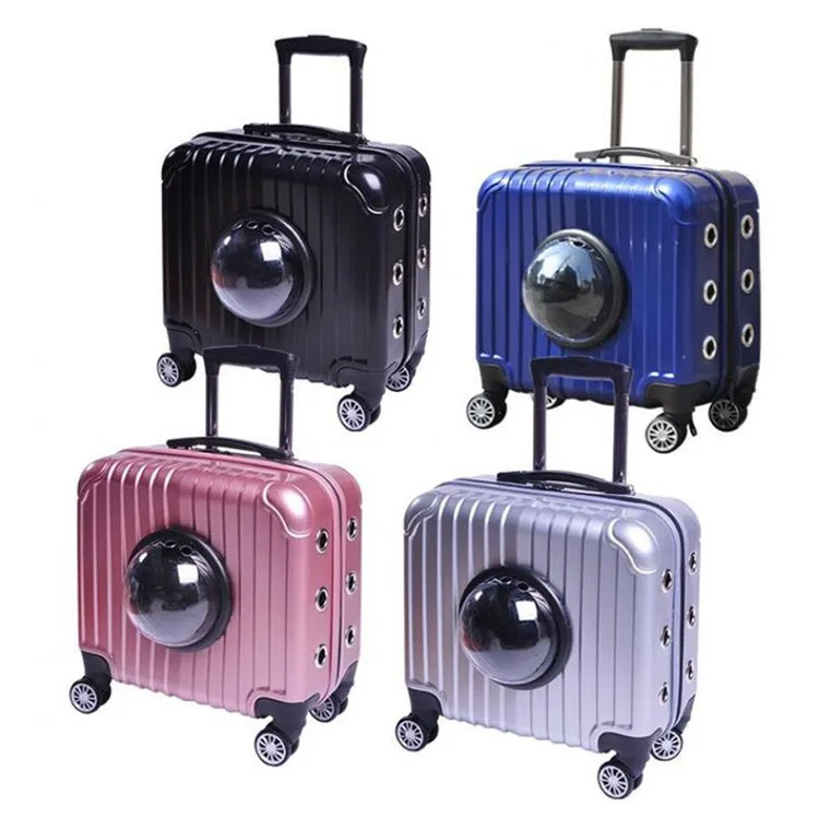Space Capsule Pet Bubble Carrier Kitty Rolling Bag