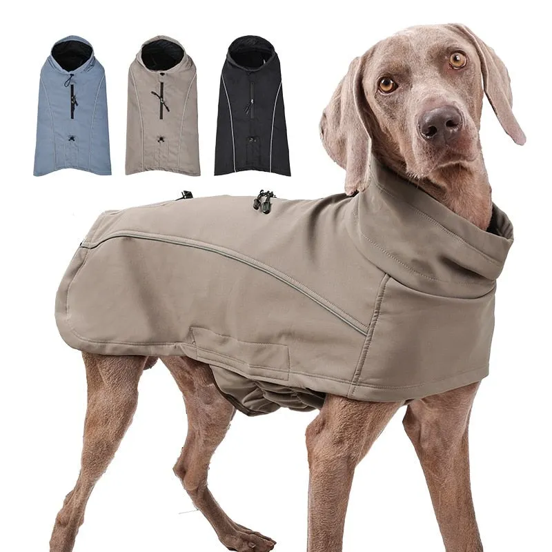 Turtleneck Dog Snow Jacket Warm Reversible Winter Dog Coat