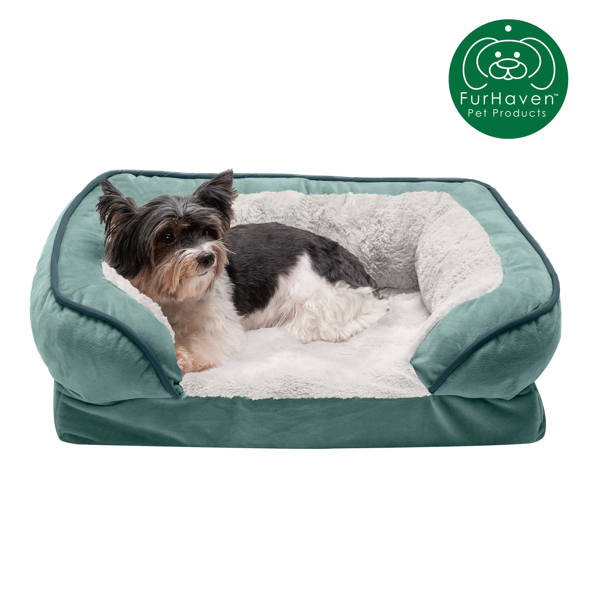 Velvet Waves Sofa-Style Couch Pet Bed