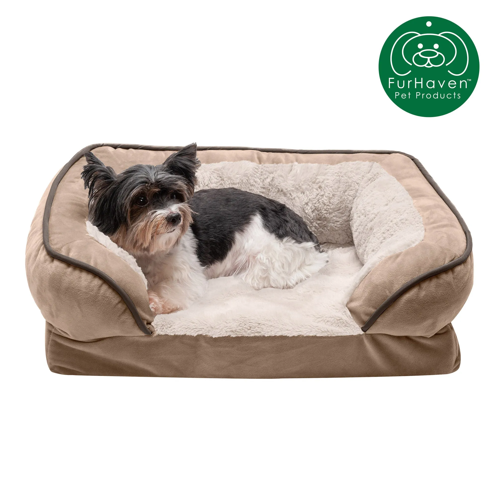 Velvet Waves Sofa-Style Couch Pet Bed