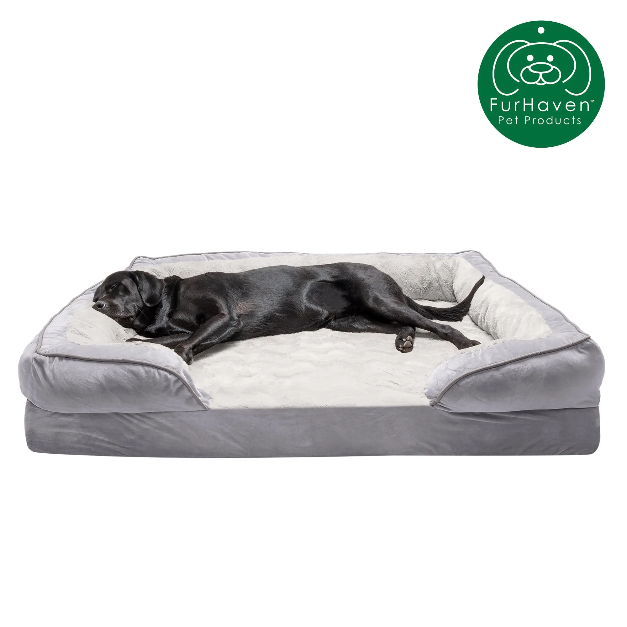 Velvet Waves Sofa-Style Couch Pet Bed
