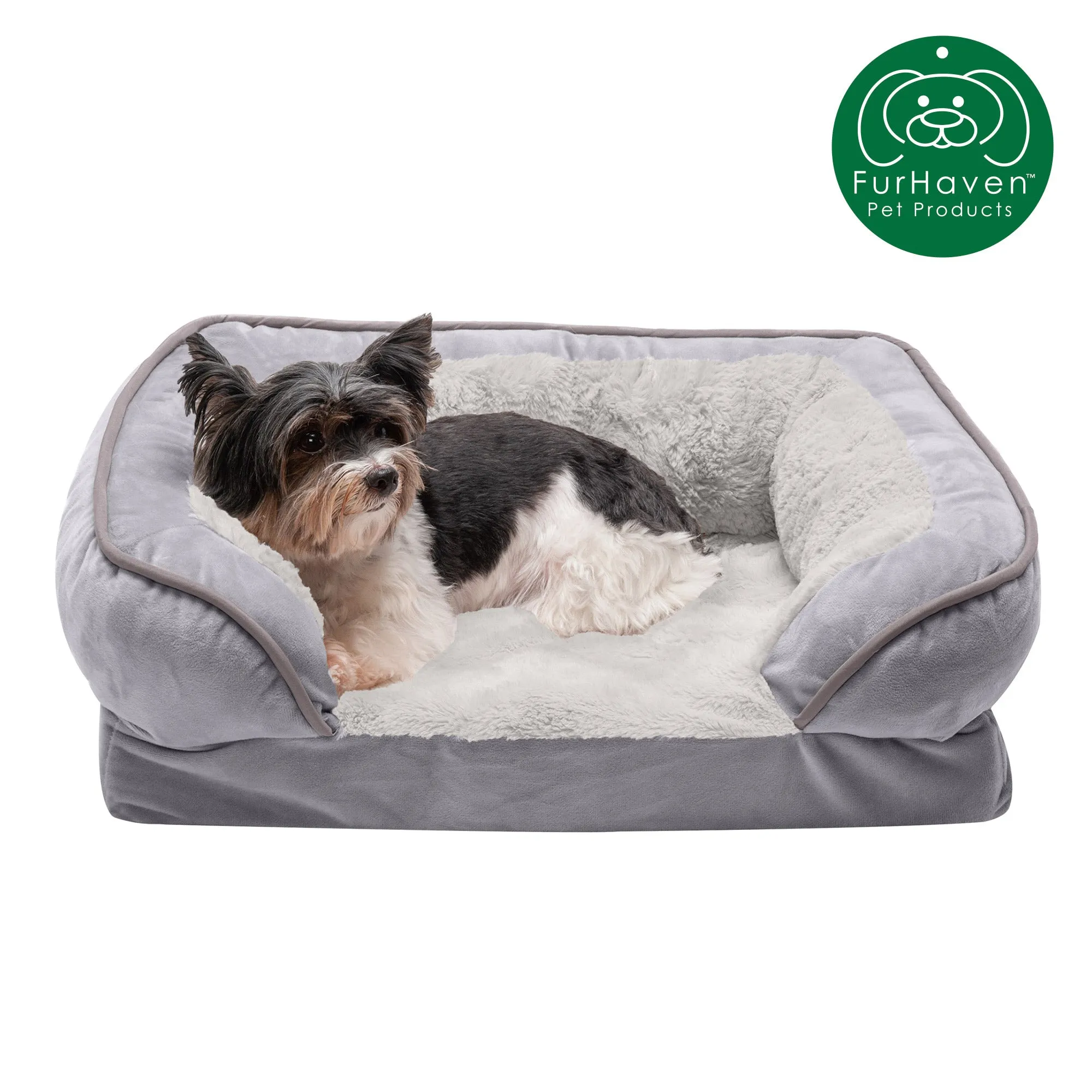 Velvet Waves Sofa-Style Couch Pet Bed