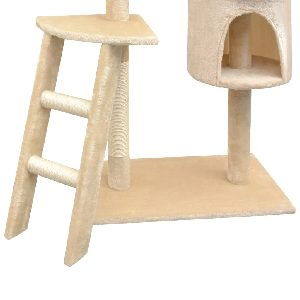 vidaXL Cat Tree with Sisal Scratching Posts 150 cm Beige