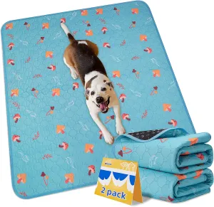 Washable Pee Pads for Dogs 36"x36", 2Pack Thick Heavy Absorbency Reusable Puppy Training Pads -100% Waterproof, Prevent Leakage Non-Slip, Pet Training Pads for Dog Playpen, Crate, Whelping Box
