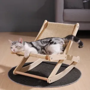 Wooden Lounge Cat Scratcher Chair