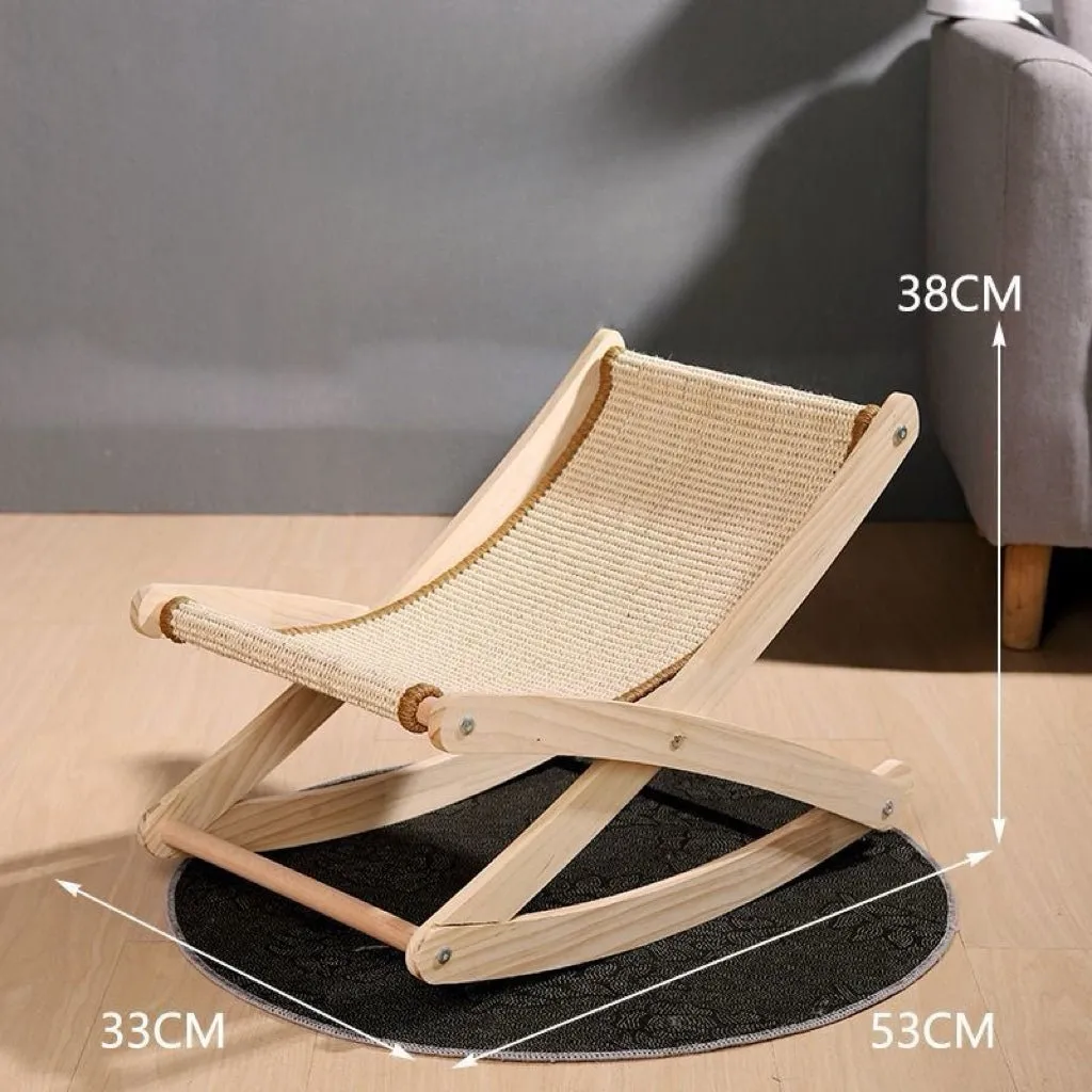 Wooden Lounge Cat Scratcher Chair