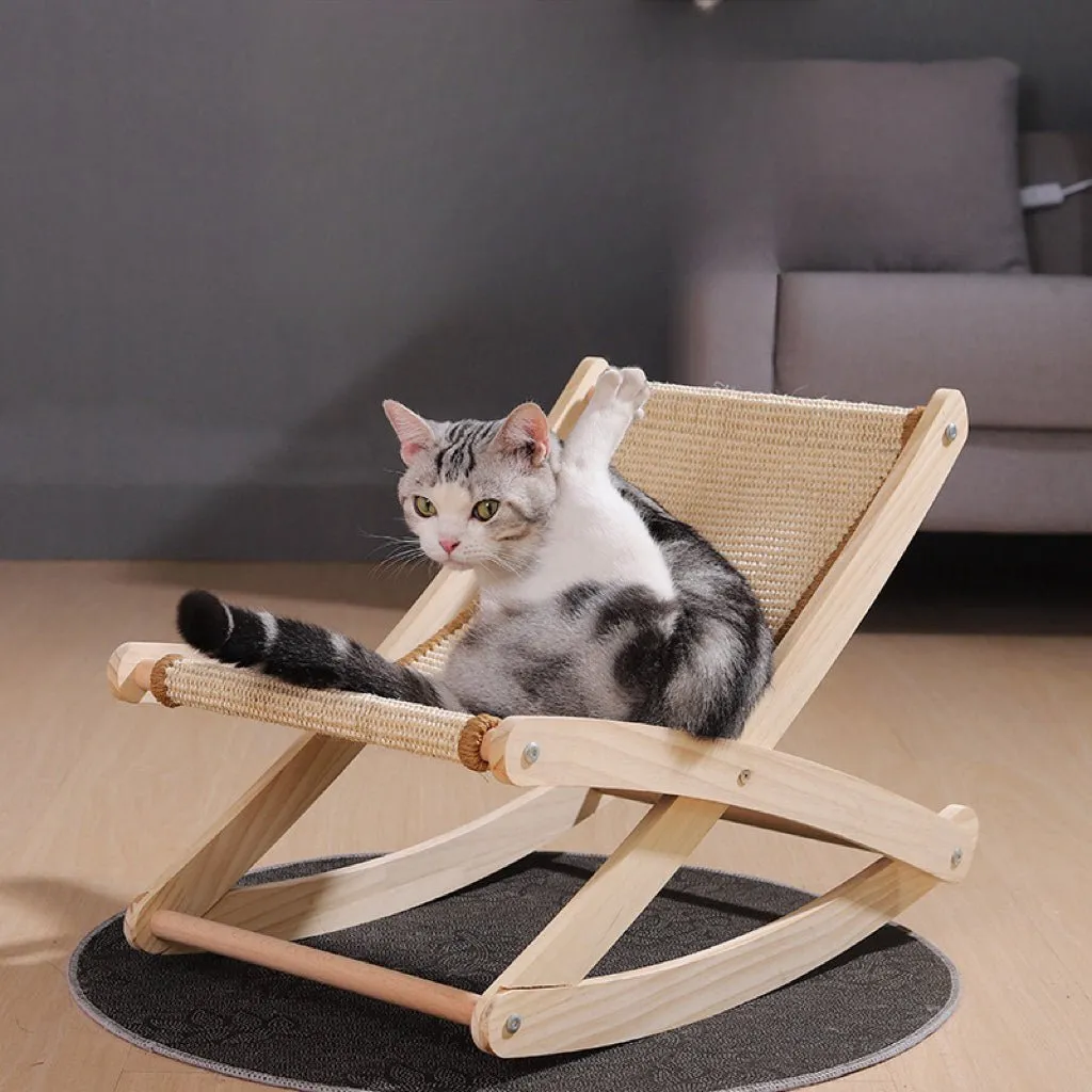 Wooden Lounge Cat Scratcher Chair